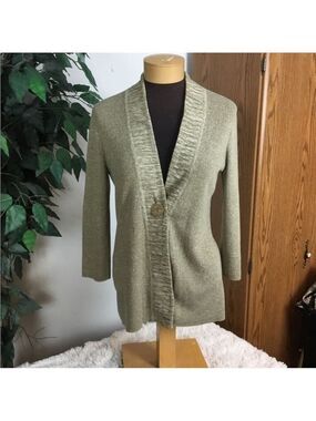 Classiques Entier one button cardigan Womans size Small 3/4 sleeve
